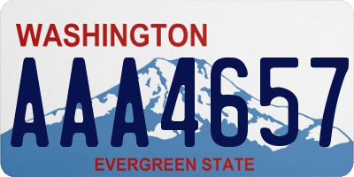 WA license plate AAA4657