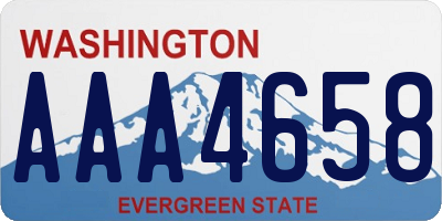 WA license plate AAA4658