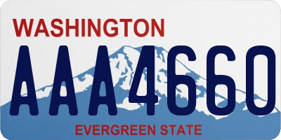 WA license plate AAA4660