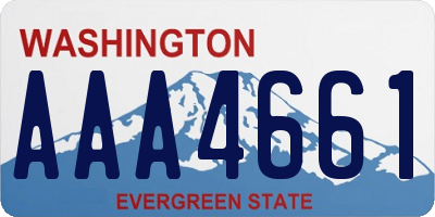 WA license plate AAA4661