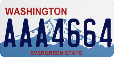 WA license plate AAA4664