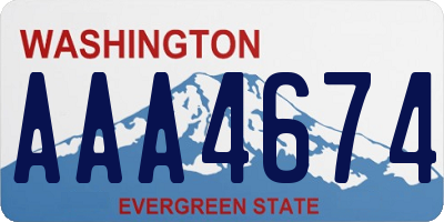 WA license plate AAA4674