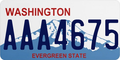 WA license plate AAA4675