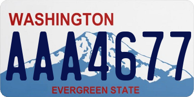 WA license plate AAA4677