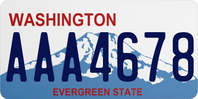 WA license plate AAA4678