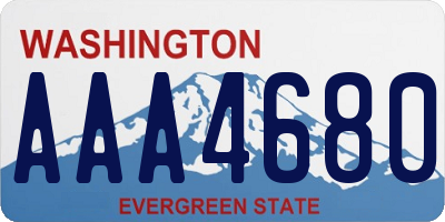 WA license plate AAA4680