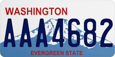 WA license plate AAA4682
