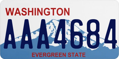 WA license plate AAA4684