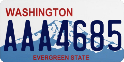 WA license plate AAA4685