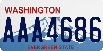 WA license plate AAA4686