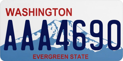 WA license plate AAA4690