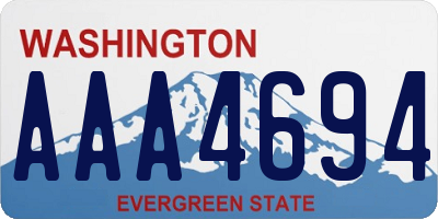 WA license plate AAA4694