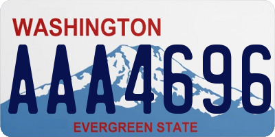 WA license plate AAA4696