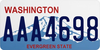 WA license plate AAA4698