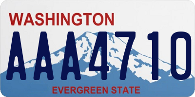 WA license plate AAA4710