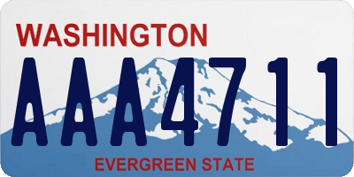 WA license plate AAA4711