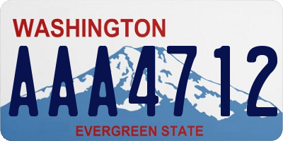 WA license plate AAA4712