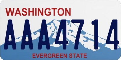 WA license plate AAA4714