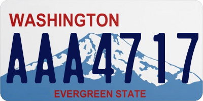 WA license plate AAA4717