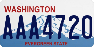 WA license plate AAA4720