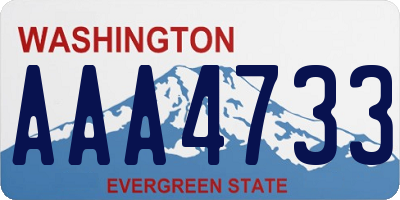 WA license plate AAA4733