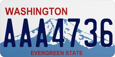 WA license plate AAA4736