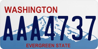 WA license plate AAA4737