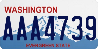 WA license plate AAA4739