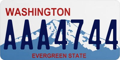 WA license plate AAA4744