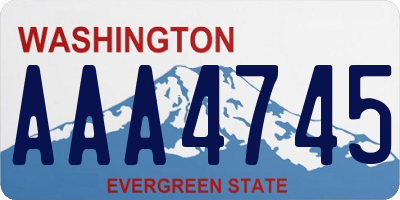 WA license plate AAA4745