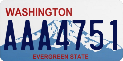 WA license plate AAA4751