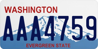 WA license plate AAA4759