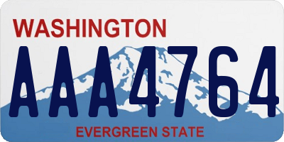 WA license plate AAA4764