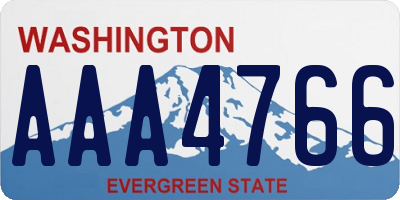 WA license plate AAA4766