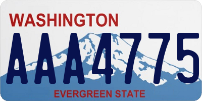 WA license plate AAA4775