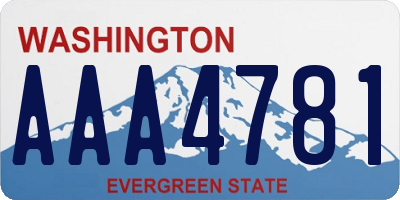 WA license plate AAA4781