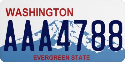 WA license plate AAA4788