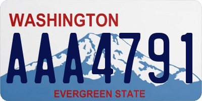 WA license plate AAA4791