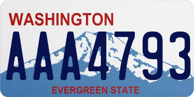 WA license plate AAA4793