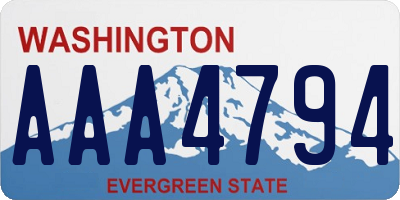 WA license plate AAA4794