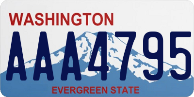 WA license plate AAA4795