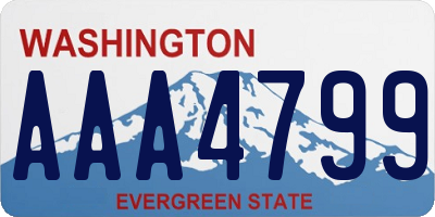WA license plate AAA4799