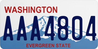 WA license plate AAA4804