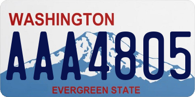 WA license plate AAA4805