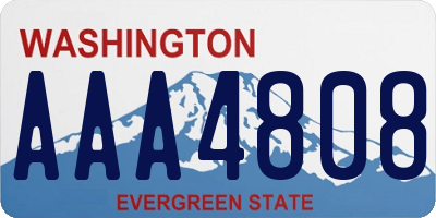 WA license plate AAA4808