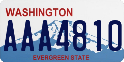 WA license plate AAA4810