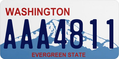 WA license plate AAA4811