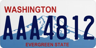 WA license plate AAA4812