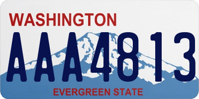 WA license plate AAA4813