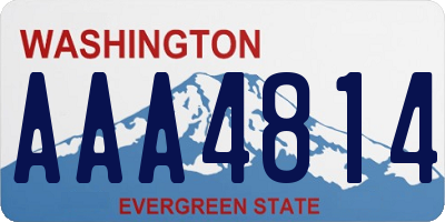 WA license plate AAA4814